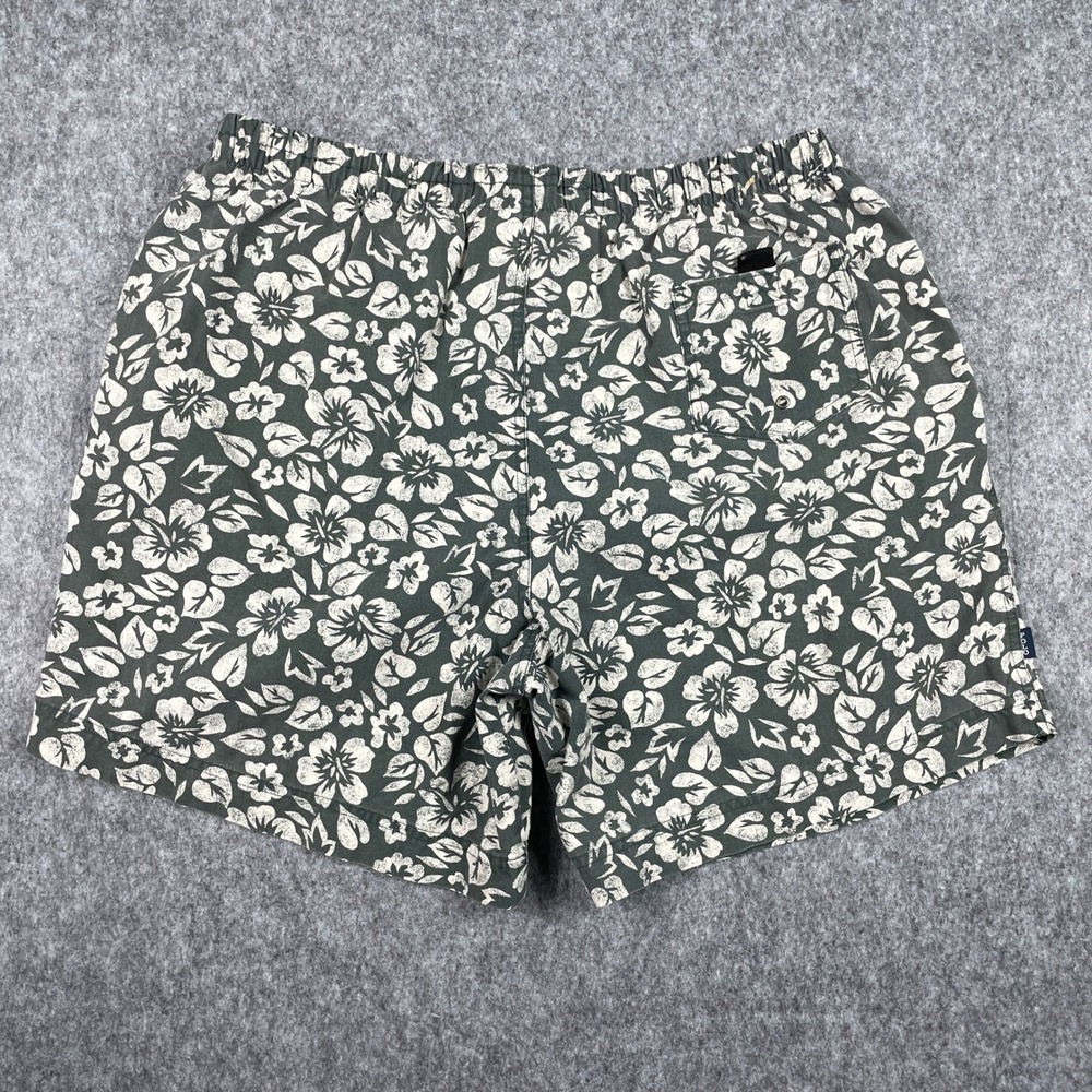 Vintage Polo Sport Swim Trunks Mens XL Green Floral Hibiscus Mesh Lined Shorts - Picture 2 of 12